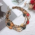 thumbnail image 6 of Bocar Multi Color 5 Layers Wood Beads Strand Statement Necklace for Women Chunky Collar (N0019_Black_mix), 6 of 6