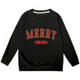 thumbnail image 3 of Boys Long Sleeve Crewneck Letter Print Sweatshirt Soft Casual Pullover Top For Kids Fall Winter Holiday Outfit, 3 of 3