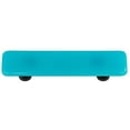 thumbnail image 1 of Hot Knobs HK1027-PB Turquoise Blue Rectangle Glass Cabinet Pull - Black Post, 1 of 1