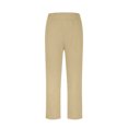 thumbnail image 7 of Stamzod Women's Clothing Summer Solid Color Elastic Waist Straight Leg Capri Pants Daily Casual Fitting Capris for Women Beige L, 7 of 7