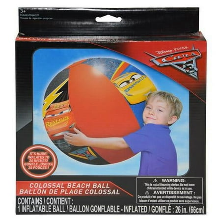 Disney Cars 3 26" Jumbo Colossal Beach Ball in box