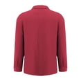 thumbnail image 7 of Lixiuxyad Button Down Shirts for Women Women's Casual Long Sleeve Shirt With Side Slits And Pocket Versatile Basic Top For Spring Summer Fall Everyday Wear Beach Date Outfit,Red, 7 of 7