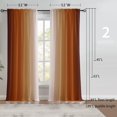 thumbnail image 3 of Burnt Orange Curtains 84 Inch Length for Living Room 2 Panel Set Burnt Orange and Terracotta Window Curtain Rust Orange Ombre Gradient Light Filterin, 3 of 7