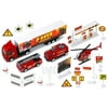 Team Fire Force Metal Children Toy Mini Vehicle Playset w/ Variety of Vehicles, Accessories