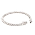 thumbnail image 4 of 2.4 TCW Solid 14Kt White Gold SI Clarity HI Color Pave Diamond Bracelet, 4 of 4