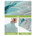 thumbnail image 4 of Aqua Marble Bar Stool Covers Set of 4, Modern Abstract Gradient Water Fluid Art Stretch Washable Bar Chair Covers with Backs, Removable Pub Counter Height Chair Cover for Kitchen Dining Room Cafe, 4 of 7