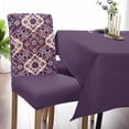 thumbnail image 2 of Chair Covers Set of 4, Sage Green Ethnic Style, Removable Stretchable Parsons Chair Slipcovers Protector for Dining Room, Retro Boho Floral, 2 of 6