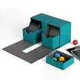 thumbnail image 1 of Trading Card Deck Box Holder Case Storage Organizer for Card Cases Protectors Container MTG Card Dice Green, 1 of 9
