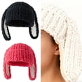 thumbnail image 2 of Misright Oversized Knit Hat with Ear Lovely Colorful Skiing Hat Cartoon Photo Props, 2 of 9