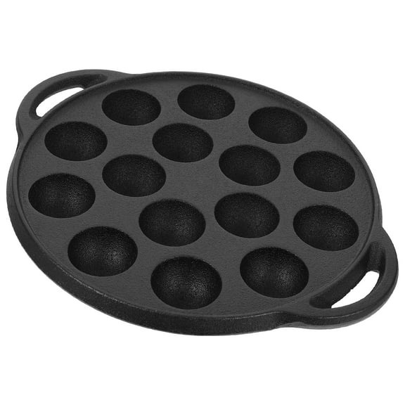 Maker Grill Pan Plate: Cast Aebleskiver Pan Holes Danish Stuffed Pancake Balls Plate Nonstick Maker for Household Kitchen