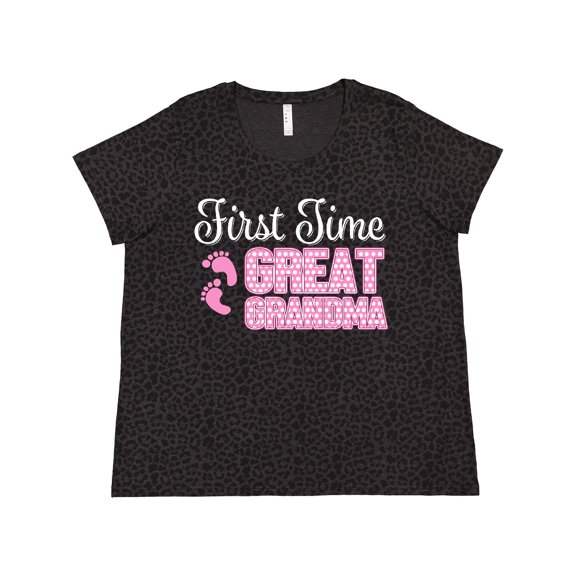 Inktastic First Time Great Grandma White Women's Plus Size T-Shirt