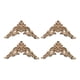 thumbnail image 1 of 4 calcomanías de madera tallada sin pintar, adornos decorativos, apliques de madera tallada para esquinas. 8cmx8cmx0.8cm, 1 of 9
