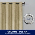 thumbnail image 6 of Subrtex Blackout Curtains 2 Panels Room Darkening Grommet Curtain Drapes, Beige, 53"x63", 6 of 8