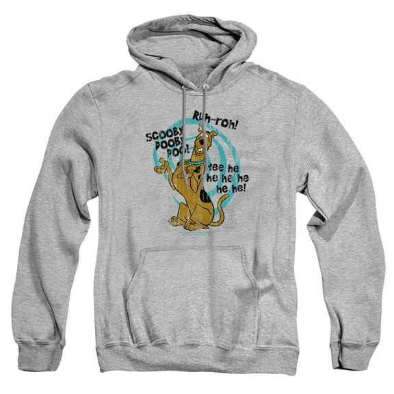 Scooby Doo Quoted Unisex Adult Pull-Over Heather Hoodie, Large, Athletic Heather