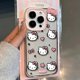 thumbnail image 4 of Sanrio Hello Kitty Bow pantalla completa KT funda de teléfono para iPhone 16 15 14 13 12 11 Pro Max XR XS MAX 7 8 Plus encantadora cubierta anticaída, 4 of 4