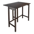 thumbnail image 2 of Winsome Wood Lynnwood Drop-Leaf High Island Table, Walnut Finish, 2 of 3