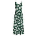 thumbnail image 4 of Robe Florale d'Été pour Femmes Mode Printemps/été Col Rond Décontracté Imprimé Sans Manches Robe Florale d'Été pour Femmes Robe d'Été Aguichant pour Femmes, 4 of 6