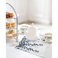 thumbnail image 4 of Navy Blue Ombre Botanical Kitchen Dish Towels for Drying Dishes Set of 2, Watercolor Pastoral Leaf Waffle Weave Microfiber Hand Tea Bathroom Towels Quick Dry & Absorbent Towel 12x12, 4 of 7