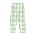 thumbnail image 5 of Bingfone Pajamas For Women,Pistachio Green Checkboard Pajama Pants With Pockets-Large, 5 of 9