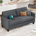 thumbnail image 2 of LAZZO 57" Mid Century Loveseat Sofa, Deep Seat Modern Couch for Bedroom, Living Room, Dorm & Office, Gray, 2 of 9