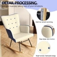 thumbnail image 4 of Glider Rocking Chair for Nursery, Leather Soft Upholstered Glider Rocker Armchair with High Backrest Accent Chairs for Nursery, Living Room, Bedroom, 4 of 7