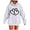 White, variant on Women's Hearts Printed Hoodies Oversized Long Sleeve Drawstring Hooded Sweatshirts Casual Fashion Sweater Tops with Pockets (L, Beige)