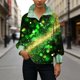 thumbnail image 3 of Eres Más Que una Camisa de Puntuación de Prueba Casual Impreso de Manga Larga Collar de Botón a Rayas Color Bloqueado Tops de Manga Larga de las Mujeres Top de Poliéster de Moda Casual para Mujeres, 3 of 8
