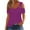 Purple, variant on Miluxas Womens Cold Shoulder Tops for Women Summer Cut Out Tops Short Sleeve Criss Cross Casual Shirts White XL