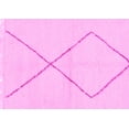thumbnail image 1 of Ahgly Company Indoor Rectangle Solid Pink Modern Area Rugs, 2' x 5', 1 of 4