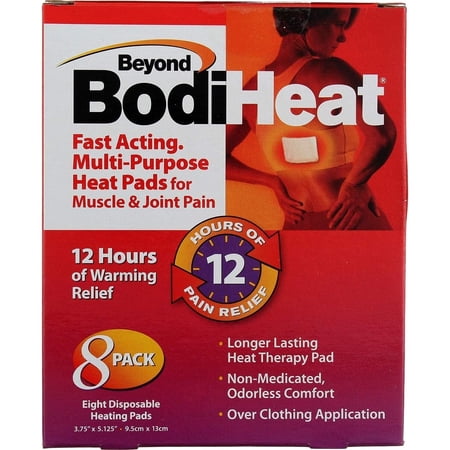 Beyond BodiHeat Pain Relief Heat Pads  12 Hour  8 Disposable Pads