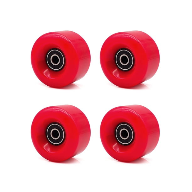 Sonducket 4 piezas de rueda de patín, componentes rodantes de repuesto, accesorios modificados, ruedas gruesas para patines, accesorio deportivo patinar Rojo