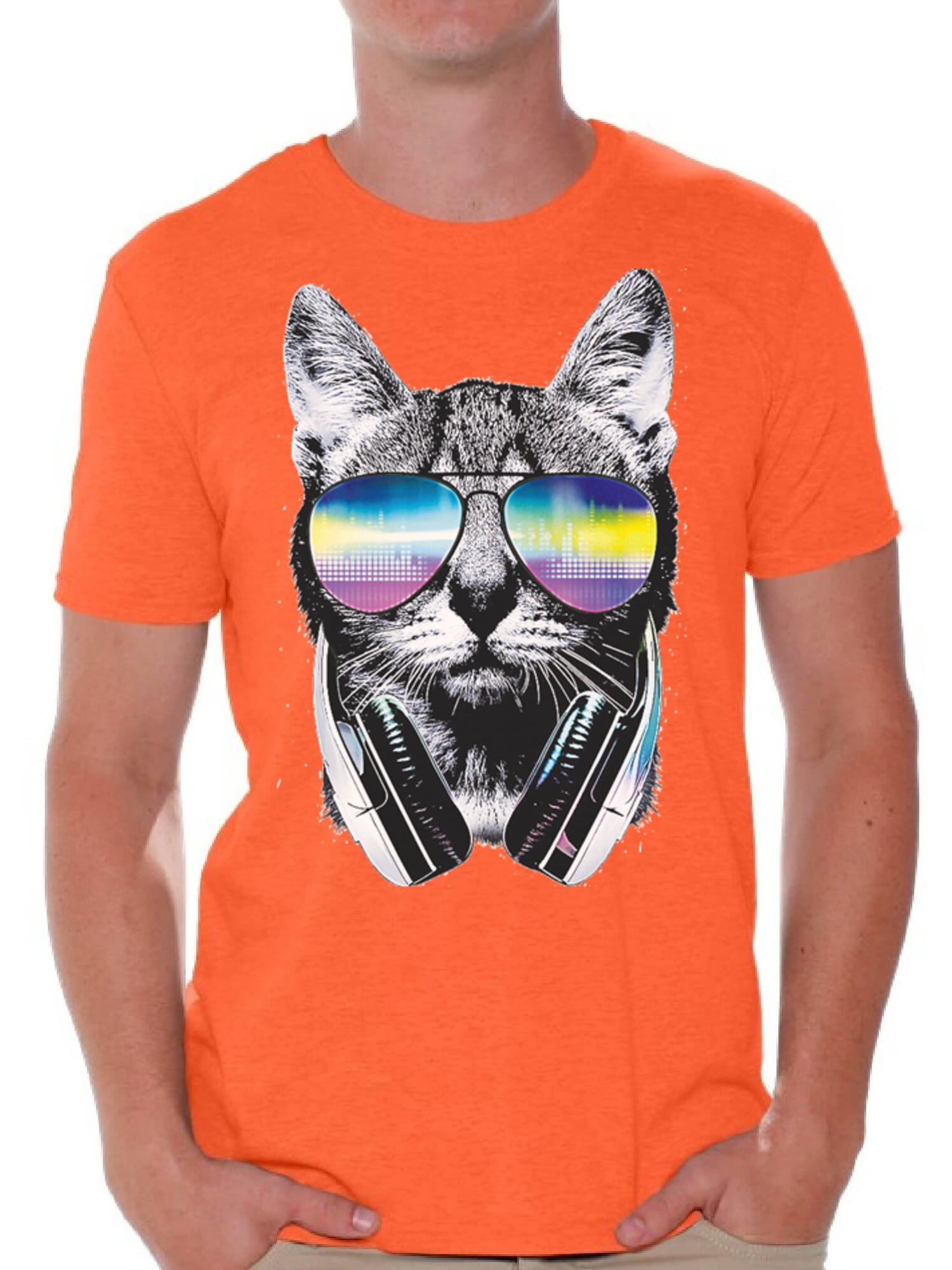 Cat t shirts for guys Clearance
