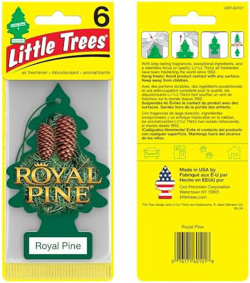 LITTLE TREES Air Fresheners Car Air Freshener. Hanging Tree Provides Long Lasting Scent for Auto or Home. Royal Pine, 24 Air Fresheners