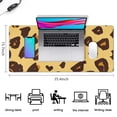 thumbnail image 5 of Long Mouse Pads for Desk,Yellow and Brown Of Leopard Print Desk Mats on Top Of Desks, Desk Mouse Pad Extra Large with 3mm Non-Slip Base and Stitched Edge for Gaming,Office,Work,Home 35.4"x15.7", 5 of 6