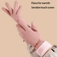 thumbnail image 4 of Nkmbld Winter Gloves for Men Women, Winter Warm Gloves and Touch Screen Velvet Padded Cycling Driving Winter Fashion Heating Gloves, Pink, 4 of 8