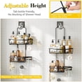 thumbnail image 4 of VANCORE Shower Caddy over Shower Head – Adjustable Hanging Organizer with Hooks for Shampoo, Soap, and Razor Holder, 4 of 7