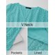 thumbnail image 5 of Vestido largo ZESICA 2025 de verano con manga corta y cuello en V para mujer, 5 of 5