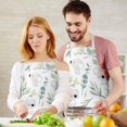 thumbnail image 3 of Pioneer Flower Floral Print Pattern Apron-Garden Aprons for Women with Pockets-Cotton Linen Waterproof Kitchen Cooking Gardening Aprons Adjustable for Kitchen,Cooking,BBQ and Salon 33x27 Inch, 3 of 7