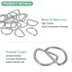 thumbnail image 2 of Uxcell 20-Pack Hebillas en D, 1-1/2 Pulgadas Hebillas Metálicas en D No Soldadas para Bolsos/Delantales/Cinturones/Collares para Mascotas, Hardware de Anillo en D Semicircular [Gris Plateado], 2 of 6