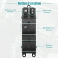thumbnail image 4 of Interruptor de ventana eléctrica del lado del conductor delantero izquierdo apto para Nissan Versa 2009-2018 No.25401-ZW80A - Paquete de 1 negro, 4 of 7