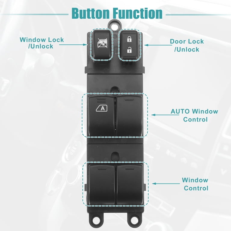 Wfyb Front Left Driver Side Power Window Switch For Nissan Murano 2009-2014 – Replaces 25401-1AA5D