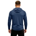 thumbnail image 5 of Dwellite Men's Hooded 50+ Sun T Shirts Long Sleeve Athletic Tops Summer Casual Fishing Shirts Light Blue S, 5 of 8