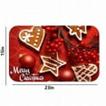 thumbnail image 2 of witspace Christmas Red Kitchen Rug Winter Holiday Ball Kitchen Mat Tree Snowflake Floor Mats Washable Non Slip Rug for Indoor Bedroom Living Room Bathroom Home Decor, 2 of 9