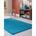 thumbnail image 4 of Unique Loom Solid Shag Modern Plush Area Rug 9' x 12' Rectangle Turquoise, 4 of 5