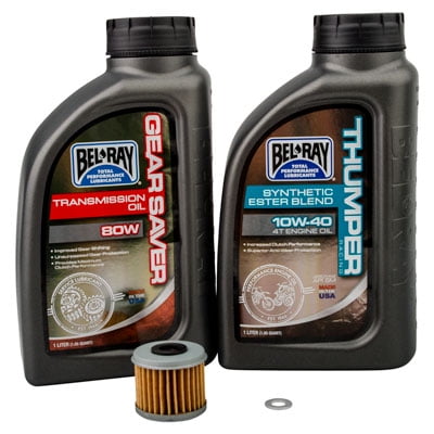 Oil Change Kit With Bel-Ray Thumper Synthetic Blend 10W-40 for Honda CRF450X