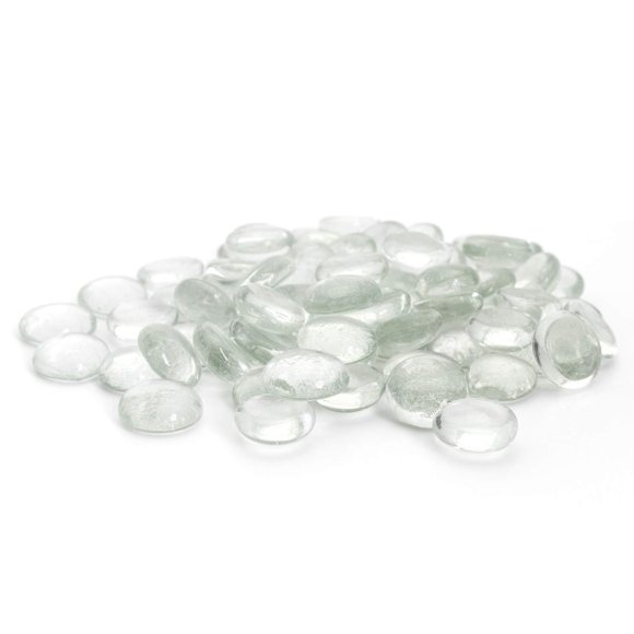 Royal Imports Glass Flat Marbles Stones Rocks, Party Table Scatter, Wedding Centerpieces Decor, Aquarium Pebbles, Vase Filler Gems, 5 LBS (approx 500 pcs), Clear