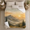 thumbnail image 5 of Misty Mountain Valley Path Through Evergreen Meadow Autumn, Peaceful Mountain Lake Scene, Warm Flannel Blanket for Cabin and Lodge, Outdoor Lovers Thanksgiving Gift, Artistic Home Decor, 5 of 9