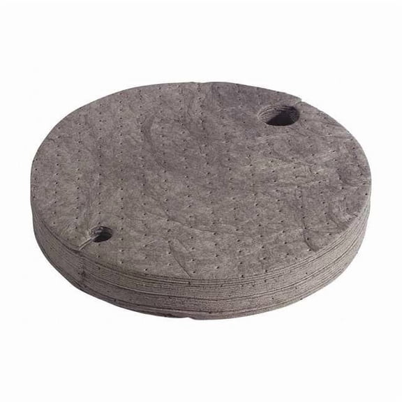 Spilltech Sorbent Pad, 8 gal, 22 in Dia., Universal, Gray, Polypropylene GTOP