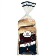 Western Bagel Classic Soft & Chewy Plain Bagels – 15 oz, 5 Count