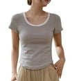 thumbnail image 2 of Binmer T-shirt Rayé pour Femmes Ample et Polyvalent, 2 of 9
